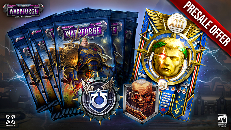 The contents of The Avenging Son expansion pre-sale featuring art of Roboute Guilliman and the exclusive pre-sale cosmetics